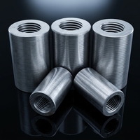 Coupleur fileté en acier au carbone pour barres d'armature, manchon de connexion pour barres d'armature, coupleur de raccordement pour barres d'armature, conception industrielle durable pour bâtiments de bureaux