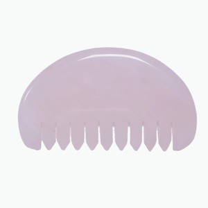 Nuevo peine de cuarzo rosa portátil y duradero, Gua Sha reutilizable para el cuidado del cabello - Product Image 1