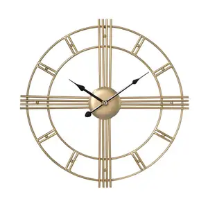 <span class=keywords><strong>Horloge</strong></span> <span class=keywords><strong>murale</strong></span> en métal moderne nordique de 60cm en gros aiguille créative face unique pour la maison salon étude pour la maison moderne nordique - Product Image 1