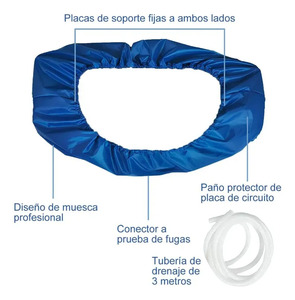 Housse de climatisation bleue pour unité murale, en plastique durable, pour usage domestique - Product Image 3