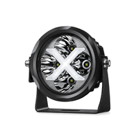 HSSH Phare LED rond rétroéclairé RGB de 4 pouces 40W à faisceau large avec interrupteur filaire pour conduite tout-terrain