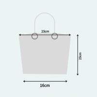 Nieuwe Qetesh schattige cartoon bloemen fruit bedrukte canvas tote bag met aangepaste logo touwhandvat kleine handtas voor dames dagelijks casual gebruik