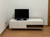Ensemble de salon de luxe en chêne blanc nordique certifié FSC CE, table basse relevable, meuble TV, buffet - Meubles en bois écologiques