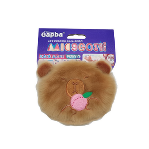 Portamonete in peluche Capibara della serie Fruit, 11x12 cm, portachiavi per bambini e donne - Product Image 1