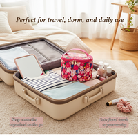 Sac de rangement pour maquillage Royal Fair Custom Beauty, en forme de baril, avec emplacements pour pinceaux, sac cylindrique pour cosmétiques, pour filles et enfants
