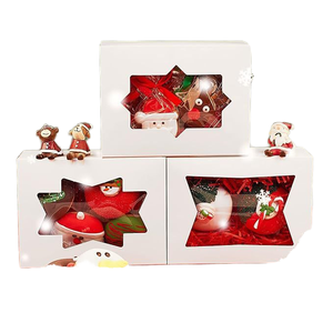 Cajas de Galletas Reciclables con Ventana Transparente, Estilo Panadería, con Logotipo Personalizado, para Regalos de Repostería, Dulces y Regalos Navideños - Product Image 1