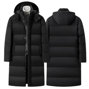 Giacca Imbottita Lunga da Uomo con Cappuccio <span class=keywords><strong>per</strong></span> Sci e Alpinismo, Personalizzabile con Logo, Antivento, Parka Invernale - Product Image 3