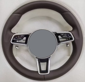 Volante Deportivo Clásico de Cuero Negro con Múltiples Radios para Panamera Cayenne <span class=keywords><strong>Macan</strong></span> 718 911 918 997 991 970 971 Boxster Cayman - Product Image 3