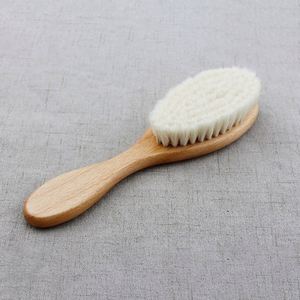 High Quality Natural Baby Hair Cleaning Brush Beech Goat Hair Bristles Brush for Care Cleaning - Product Image 4