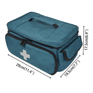 Tas Pertolongan Pertama <span class=keywords><strong>Kit</strong></span> Medis Darurat Portabel Oxford untuk Perjalanan Rumah dan Luar Ruangan, Kunjungan Dokter dengan Kompartemen Penyimpanan Obat - Product Image 2