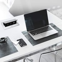Prises de courant escamotables SEVILO en alliage de zinc et fer avec ouverture latérale, multiprise de table escamotable de type US pour meubles et bureaux