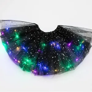 Falda de Tul Brillante con Lentejuelas LED para Mujer, Falda Corta de Tutú, Minifalda, Ropa de Baile de <span class=keywords><strong>Ballet</strong></span> para Adultos, Accesorios Brillantes para Fiestas de Boda - Product Image 6