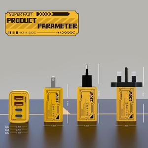 <span class=keywords><strong>Chargeur</strong></span> de Téléphone GaN 120W Ultra Rapide <span class=keywords><strong>4</strong></span> Ports USB-C QC 3.0 Type-C Super Charge Adaptateur Style Mécanique Pour <span class=keywords><strong>iPhone</strong></span> Samsung - Product Image 2