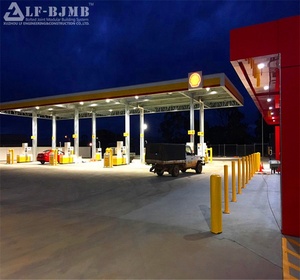 Toldo de acero para estación de gas, estructura de acero, para construcción, estación de gasolina - Product Image 2