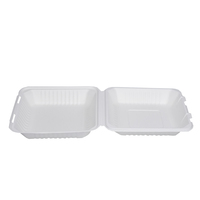 100% fibres de bagasse de canne à sucre maison compostable à clapet pour emporter contenants alimentaires 1 compartiment à emporter