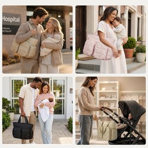<span class=keywords><strong>Bolsa</strong></span> de Pañales Acolchada, <span class=keywords><strong>Bolsa</strong></span> de Bebé con Bolsillos Aislantes, Resistente al Agua, de Poliéster, Gran Capacidad, Ligera, <span class=keywords><strong>Bolsa</strong></span> de <span class=keywords><strong>Hospital</strong></span> <span class=keywords><strong>para</strong></span> - Product Image 6