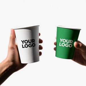 Custom Printed Disposable Double Wall Paper Coffee <b>Cups</b> With Lids For Coffee Shop Beverage Service <b>Customized</b> Paper <b>Cup</b> - Product Image 2