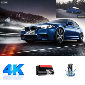 מצלמת דרך כפולה 4K הטובה ביותר לשנת <span class=keywords><strong>2026</strong></span>, מצלמת רכב קדמית ואחורית עם ראיית לילה, מקליט וידאו לרכב עם עדשה כפולה - Product Image 3