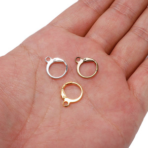 Korean Style Small Ear <b>Hooks</b> 18K Gold Plated Copper Round For <b>Earring</b> Making Jewelry Findings Components - Product Image 2