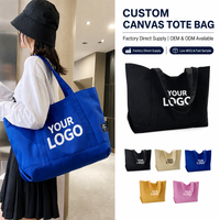 Sac fourre-tout en toile souple avec poignées renforcées, réutilisable, imprimé avec des lettres, adapté aux cadeaux de promotion de marque