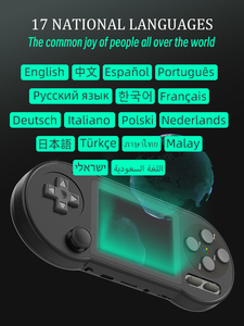 جهاز ألعاب محمول Data Frog SF2000 أسود بشاشة IPS <span class=keywords><strong>3</strong></span> بوصة مع 6000 لعبة قديمة مدمجة - Product Image 5