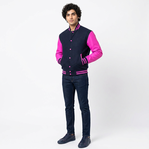 Wholesale Factory Professional Quality Custom Oversized Streetwear <b>Baseball</b> Varsity <b>Jackets</b> Front Logo Breathable College <b>Men</b> - Product Image 1