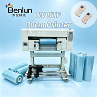 Impresora UV DTF Benlun A3 Roll Roll con 3 cabezales de impresión XP600, cabezal único de inyección de tinta para materiales de cuero flexible, automática sin bordes