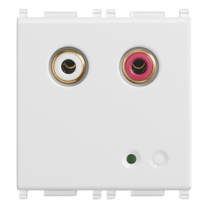 Connettori RCA per Ingresso Audio Bianchi Lunghezza 11,2 Cm - Product Image 1