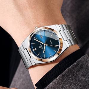 Montre pour homme Binbond OEM ODM, nouvelle montre ultra-fine, bracelet en acier inoxydable, mouvement à quartz lumineux, étanche 3 ATM, montre cadeau - Product Image 4