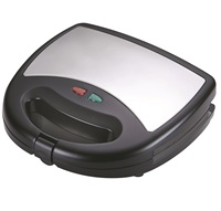 Machine à sandwich 3-en-1 à plaques interchangeables et personnalisables avec logo, certifiée CE GS RoHS LFGB ETL, pour 2 tranches – Vente en gros
