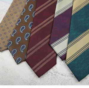 Men's Vintage Cashew Neck Tie Suit Shirt Groom Wedding 8cm Business Formal Professional Striped Neck Ties - Product Image 6