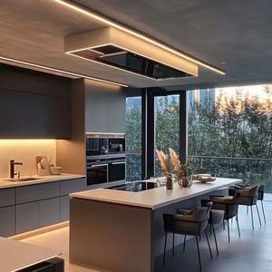 Projet de villa d'hôtel, cuisine moderne de luxe personnalisée, écologique, multifonctionnelle, îlot de cuisine, plateforme, ensemble de cuisine intelligente - Product Image 3