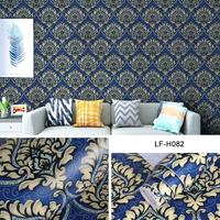 Vente en gros de rouleaux de papier peint 3d de luxe moderne en PVC en vinyle multi-motifs à décoller décoration murale de maison