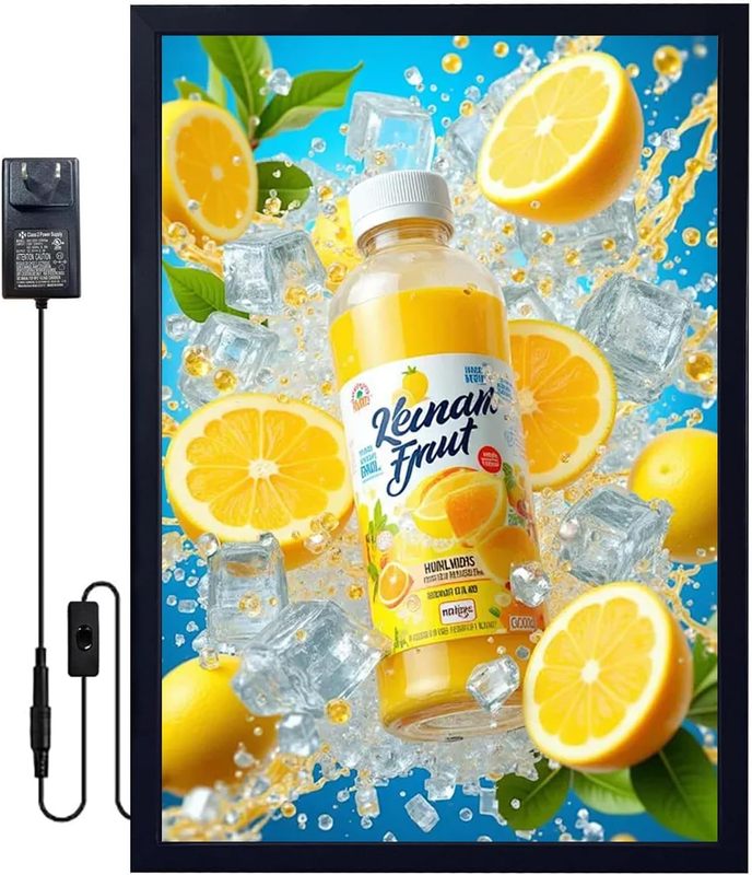 Backlit Black Aluminum LED Picture Frame