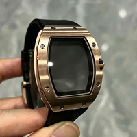 La dernière montre mécanique ultra-fine 6701 Tonneau à cadran squelette lumineux est un cadeau d'affaires haut de gamme pour homme