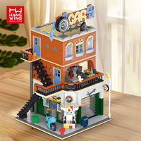 HW 2 1 Kit de construction de modèle d'atelier de réparation automobile, blocs éducatifs pour l'apprentissage STEM, 1637 pièces, jouets en ABS, à partir de 10 ans
