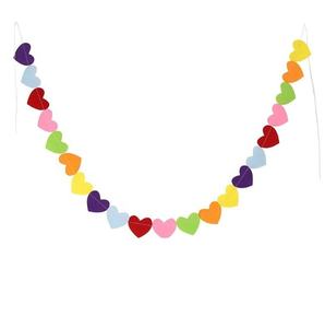 Design personnalisé Happy Signs Fête d'<span class=keywords><strong>anniversaire</strong></span> Graduation Toile de fond de Noël Hirondelle Triangle Feutre Bunting Drapeau Bannière pour Hôtel - Product Image 6