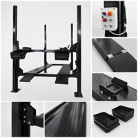 Elevador de Cuatro Postes de Alta Resistencia, 2700 kg, Triple Plataforma, con Doble Bloqueo de Seguridad, 2.2 kW, para Estacionamiento en Múltiples Niveles