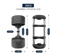Vente en usine de matériel de musculation Sportvue 32kg/80lb 40kg/90lb haltère réglable en acier pour exercice physique à domicile