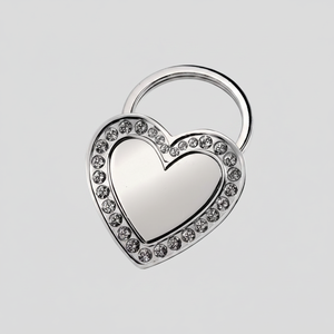 Portachiavi con cristalli a forma di cuore con strass per donne e ragazze - Product Image 2