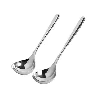 Stainless Steel Long Handle Soup Spoon Deepened Thickened Durable For Household Cooking Serving - Product Image 5