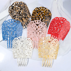 Hollow Out Women Fork flamenco estilo español Acetato Peines para el cabello Insertar estilo Peines para la decoración del cabello - Product Image 1