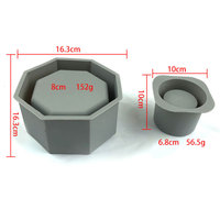 Moule en Silicone OEM ODM Forme Hexagonale Ronde Carrée pour Plantes Succulentes Bricolage, Moule de Jardinière en Béton, Moules à Pots de Fleurs en Silicone
