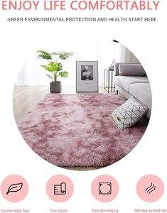 Tappeti Morbidi in Velluto di Alta Qualità per Interni, Tappeti Decorativi per Casa e Cameretta, Tappetini per Bambini con Retro a Puntini - Product Image 3
