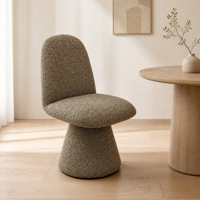 Chaise de salle à manger en tissu texturé DM Wholesale, sans accoudoirs, pour restaurant, hôtel et appartement