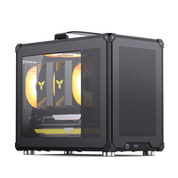 JONSBO C6 MAX Nuevo Chasis de Computadora para Juegos MATX con Lateral de Vidrio Transparente, Diseño Vertical Portátil