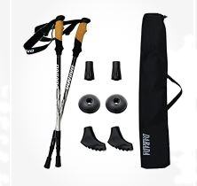 Bâton de <span class=keywords><strong>marche</strong></span> <span class=keywords><strong>nordique</strong></span> en fibre de carbone super léger Bâtons de <span class=keywords><strong>marche</strong></span> légers avec poignée en liège confortable - Product Image 2