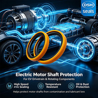 Joint d'étanchéité d'arbre de rotor en PTFE en forme de L avec boîtier métallique pour moteur de traction de véhicule électrique – Joint d'arbre à faible friction
