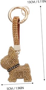 Porte-clés en strass mignon et brillant, ornement à suspendre pour sac à dos, pour les amoureux des chiens, design enfantin, petit cadeau, décoration de porte-clés de voiture - Product Image 4