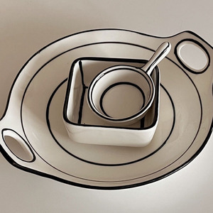 Vente directe d'usine, bols et plats <span class=keywords><strong>manga</strong></span> peints à la main au Japon, ensemble de vaisselle, bols à soupe irréguliers faits à la main - Product Image 1